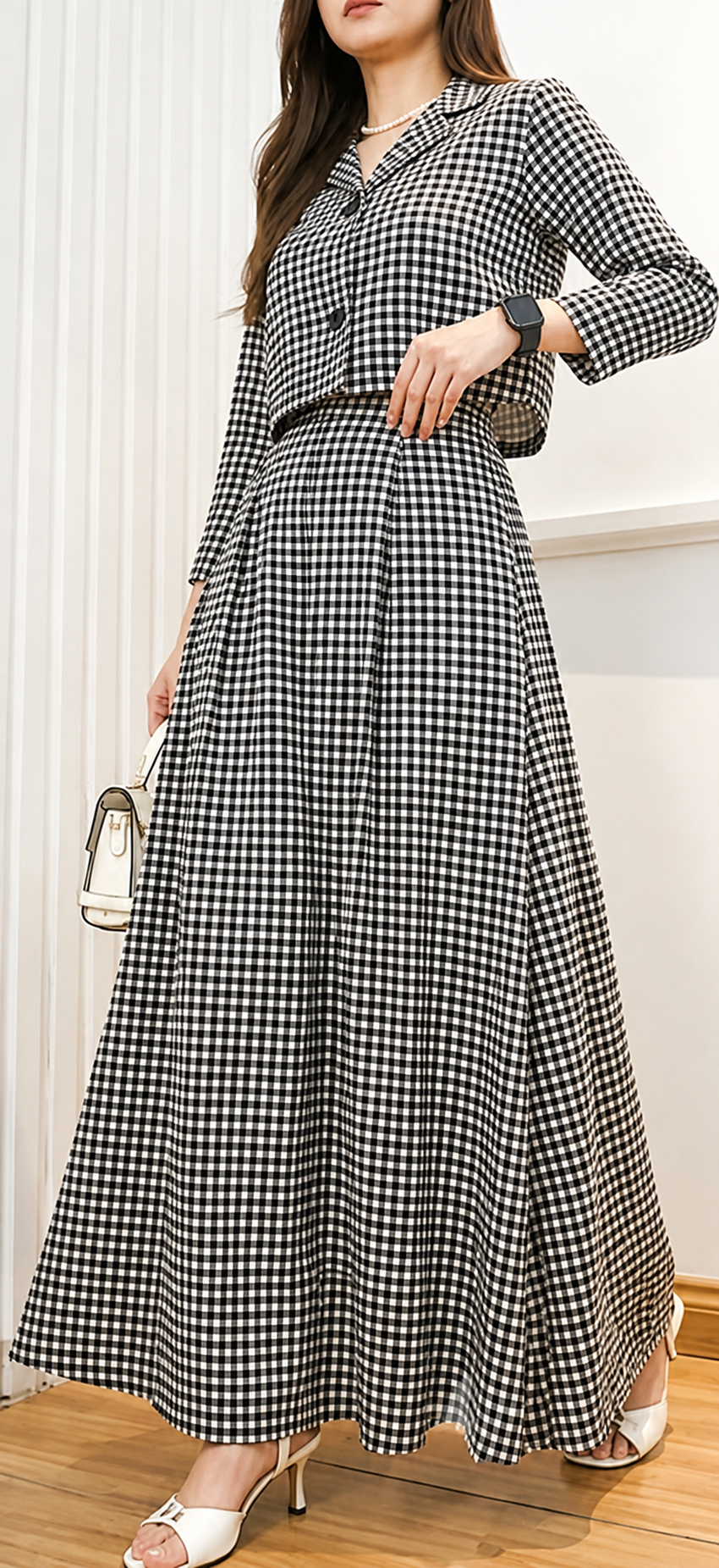LINE STRIP SHIRT SKIRT