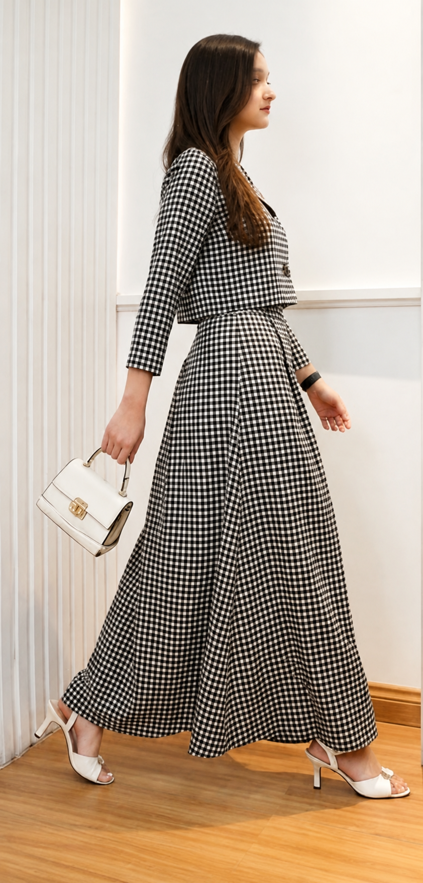 LINE STRIP SHIRT SKIRT